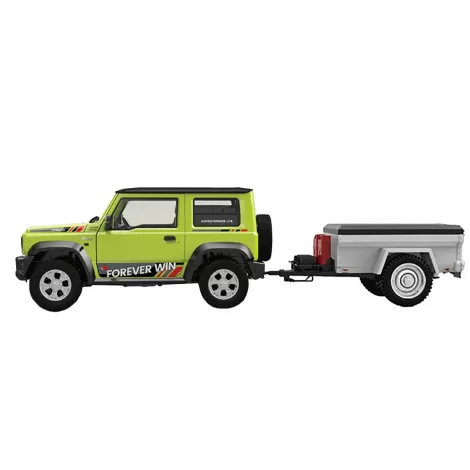 Радиоуправляемый внедрожник Suzuki Jimny PRO с прицепом (свет, выхлоп, Li-Po 5C) - HG4-53PRO-54-G