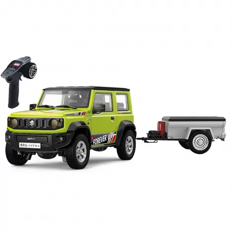 Радиоуправляемый внедрожник Suzuki Jimny PRO с прицепом (свет, выхлоп, Li-Po 5C) - HG4-53PRO-54-G