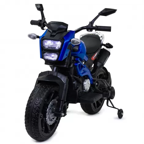 Детский электромотоцикл Harley Davidson (12V, EVA, ручка газа) - DLS01-SP-BLUE