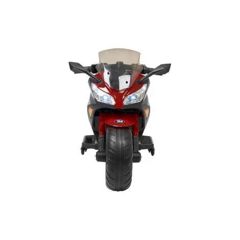 Детский электромотоцикл Kawasaki Ninja (12V, EVA, спидометр, ручка газа) - DLS07-SP-RED