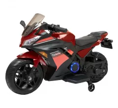Детский электромотоцикл Kawasaki Ninja (12V, EVA, спидометр, ручка газа) - DLS07-SP-RED
