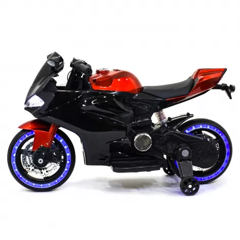 Детский электромотоцикл Ducati Red Black (12V, EVA, ручка газа) - FT-1628-SP-RED-BLACK