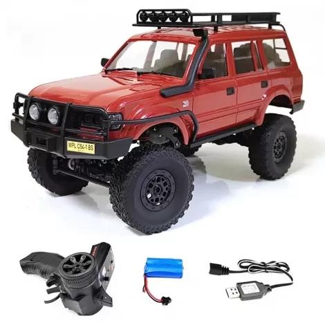 Радиоуправляемый краулер WPL C54-1 Land Cruiser LC80 красный 1:16 - WPLC54-1-RED