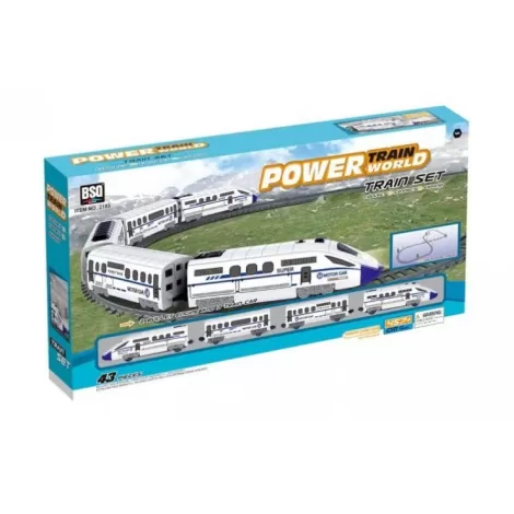 Детская железная дорога Power Train World с детализацией (457 см, на батарейках) - BSQ-2183