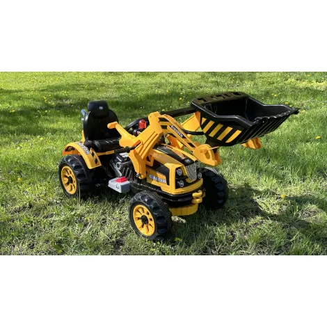 Детский электромобиль трактор с механическим ковшом - JS328A-Yellow