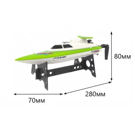 Радиоуправляемый катер (2.4G, 28 см, до 14 км/ч) - FT008-Green