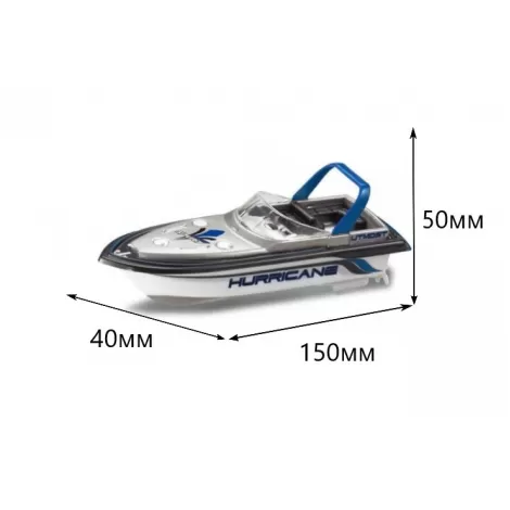 Катер на радиоуправлении Mini Boat (2.4G, 10 см) - 777-588-BLUE