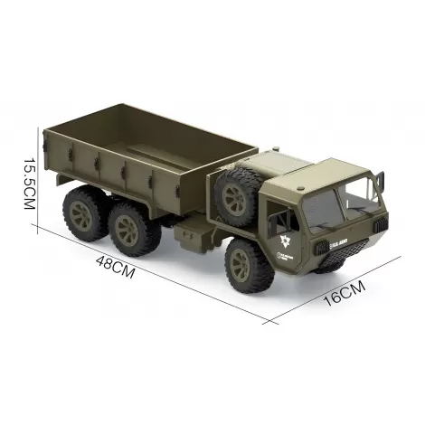 Радиоуправляемая машина американский военный грузовик 6WD RTR масштаб 1:16 2.4G - FY004A