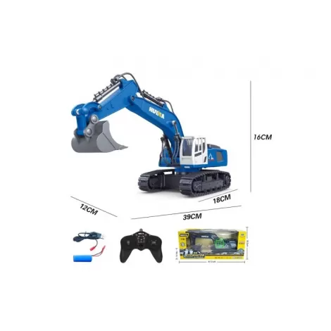 Радиоуправляемый экскаватор 2.4G 11CH 1:18 - HN1558-BLUE