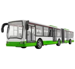 Радиоуправляемый пассажирский автобус-гармошка - 666-676A-Green