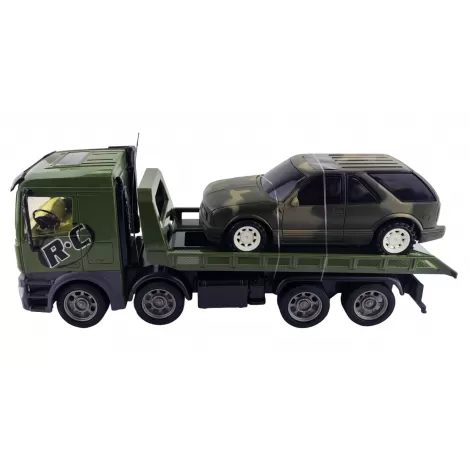 Радиоуправляемый грузовик трейлер CityTruck с джипом - 553-B4