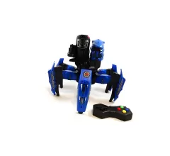 Робот паук на пульте управления (Свет, звук, стреляет дисками и пулями) - 9007-1-BLUE