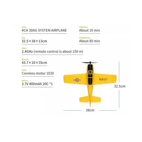 Радиоуправляемый самолет T28 (EPP) 2.4G - A210