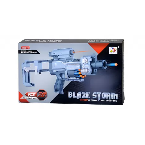 Пистолет с Мягкими Пулями и Фонариком на Батарейках Blaze Storm - ZC7083