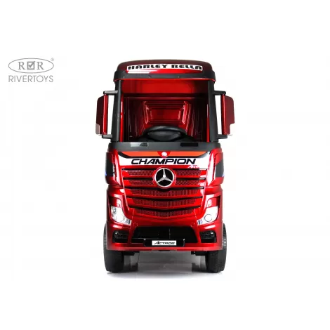 Детский электромобиль Mercedes-Benz Actros HL358 вишневый глянец