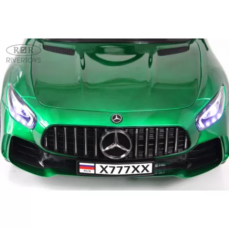 Детский электромобиль Mercedes-Benz AMG GT X777XX зеленый глянец