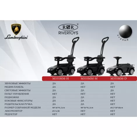 Детский толокар M555MM-M черный