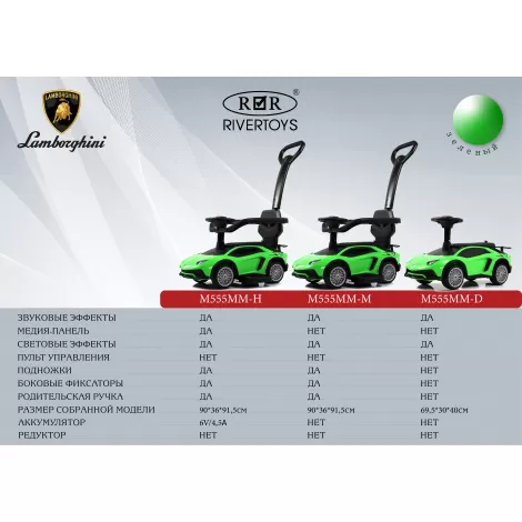 Детский толокар M555MM-M зеленый