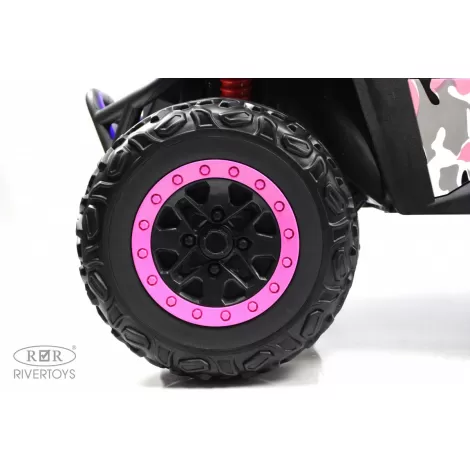 Детский электромобиль T777TT 4WD розовый камуфляж
