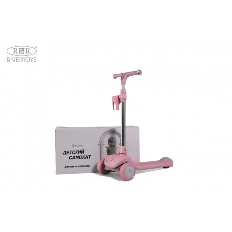 Детский cамокат-беговел HB-111 розовый