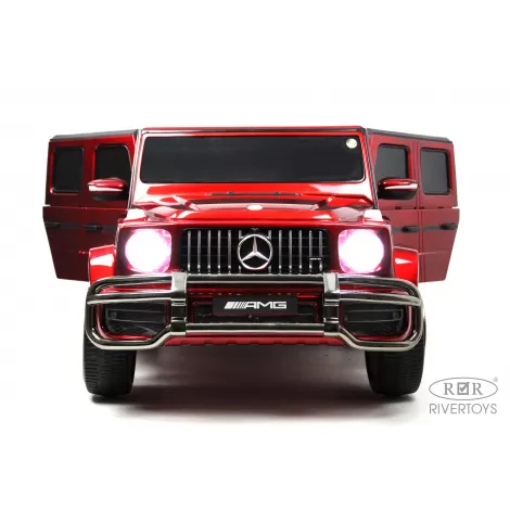 Детский полноприводный электромобиль Mercedes-AMG G63 S307-4WD (Лицензия) с дистанционным управлением вишневый глянец