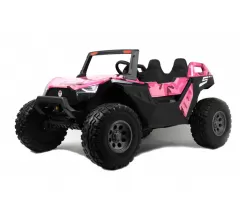 Детский электромобиль BAGGY, двухместный 4WD (нагрузка 100 кг.) - A707AA розовый камуфляж