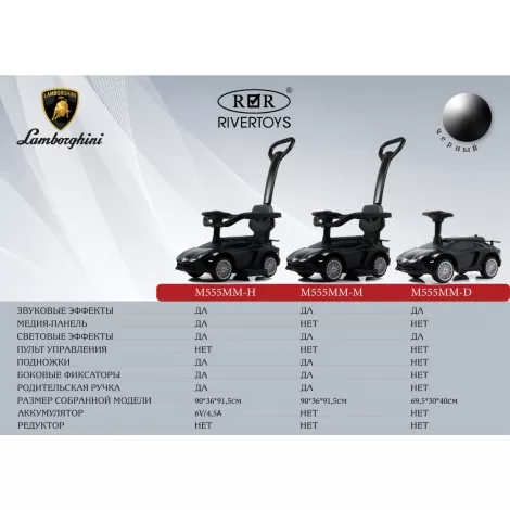 Детский толокар M555MM-D черный