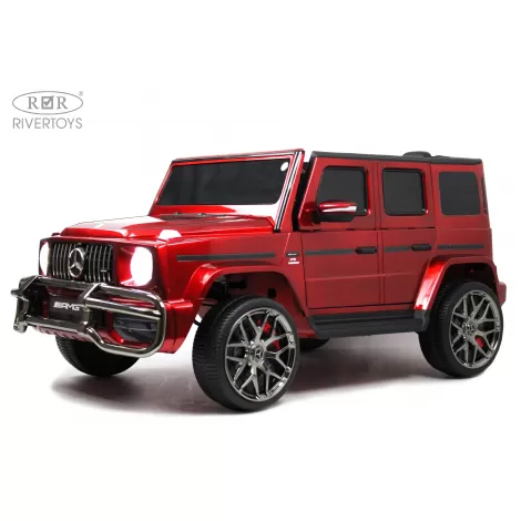 Детский полноприводный электромобиль Mercedes-AMG G63 S307-4WD (Лицензия) с дистанционным управлением вишневый глянец