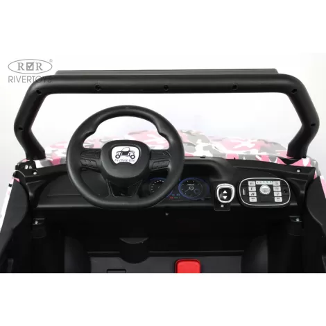 Детский электромобиль T777TT 4WD розовый камуфляж