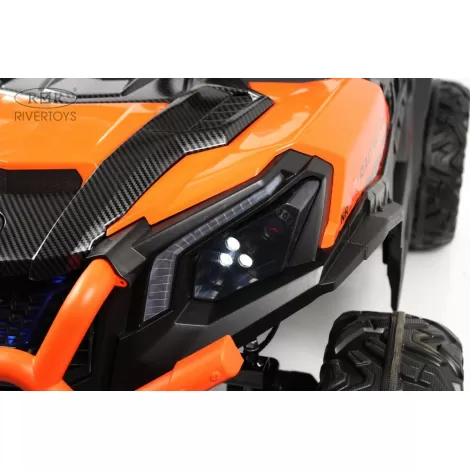 Детский электромобиль K777KK LUX 4WD оранжевый