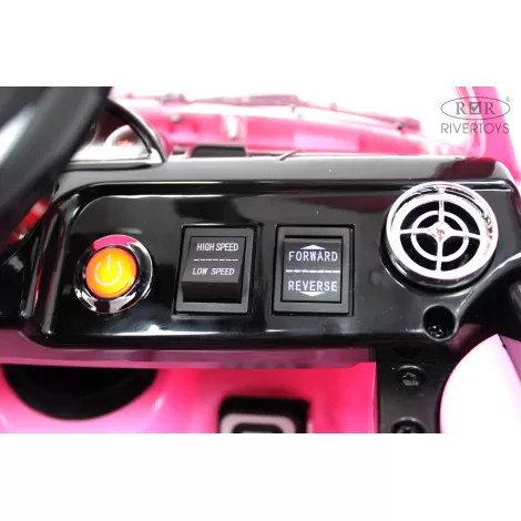 Детский электромобиль A444AA розовый (кожа-EVA)