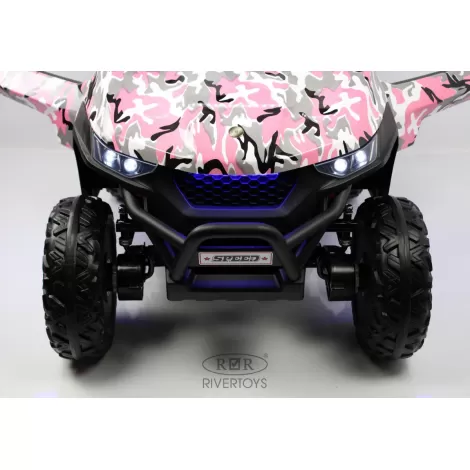 Детский электромобиль T777TT 4WD розовый камуфляж