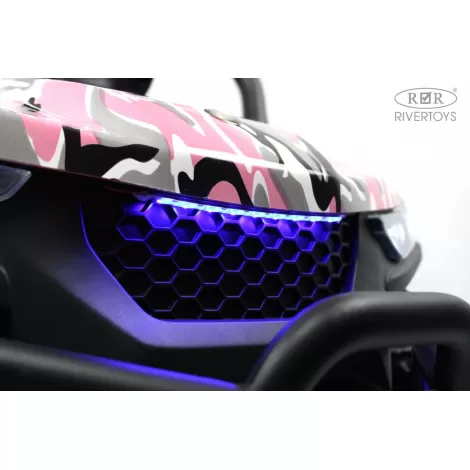 Детский электромобиль T777TT 4WD розовый камуфляж