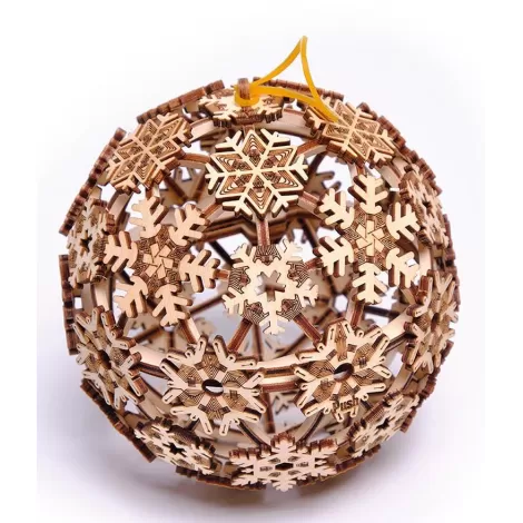 Новогоднее украшение, елочный шар, деревянный конструктор Wood Trick Рождественский Шар