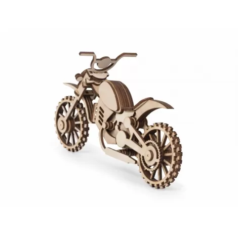 Конструктор 3D деревянный подвижный Lemmo Мотоцикл Кросс