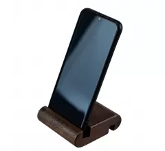Подставка под телефон из дерева 8x8 см (массив бука, пропитка уголь)