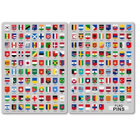 EWA Геометки для карты мира, флаги стран, пины