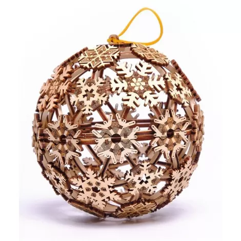 Новогоднее украшение, елочный шар, деревянный конструктор Wood Trick Рождественский Шар