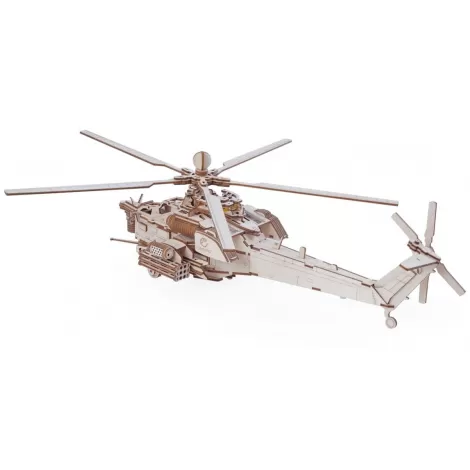 Конструктор 3D деревянный Lemmo Вертолет Ночной охотник