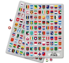 EWA Геометки для карты мира, флаги стран, пины