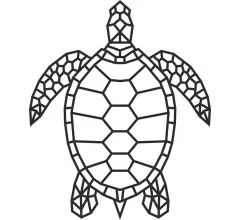 Деревянный декор настенный, панно, сборная модель EWA Design Морская черепаха