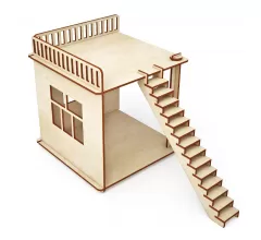 Конструктор ХэппиДом "Пристройка и лестница для домика" из дерева