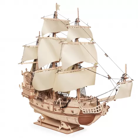 Сборная модель из дерева Lemmo Корабль Утренняя Звезда 2 (светлые паруса)