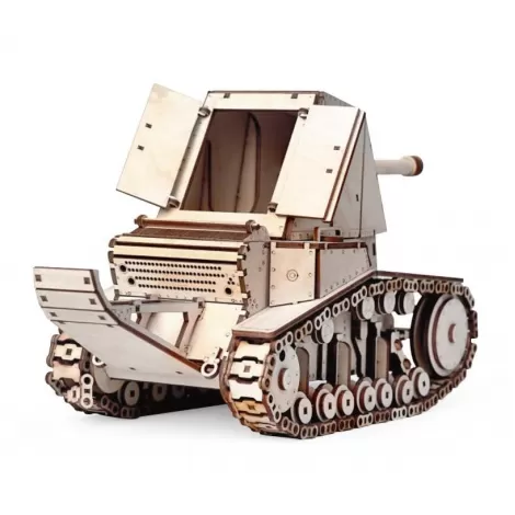 Конструктор 3D деревянный подвижный Lemmo Танк СУ-18