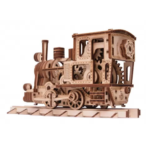 Механическая сборная модель Wood Trick Паровозик с рельсами