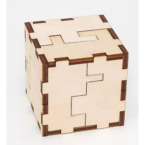 Деревянный конструктор, головоломка EWA Cube 3D puzzle