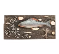 Декоративное панно на стену Хариус / За рыбалку  (подарок рыбаку, сувенир)