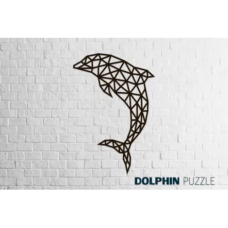Деревянный декор настенный, панно, сборная модель EWA Design Дельфин