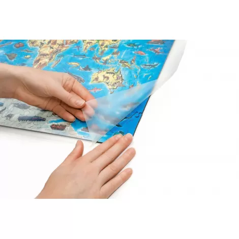Деревянный пазл EWA Большая карта мира, 55x40 см, 501 деталь