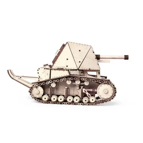 Конструктор 3D деревянный подвижный Lemmo Танк СУ-18
